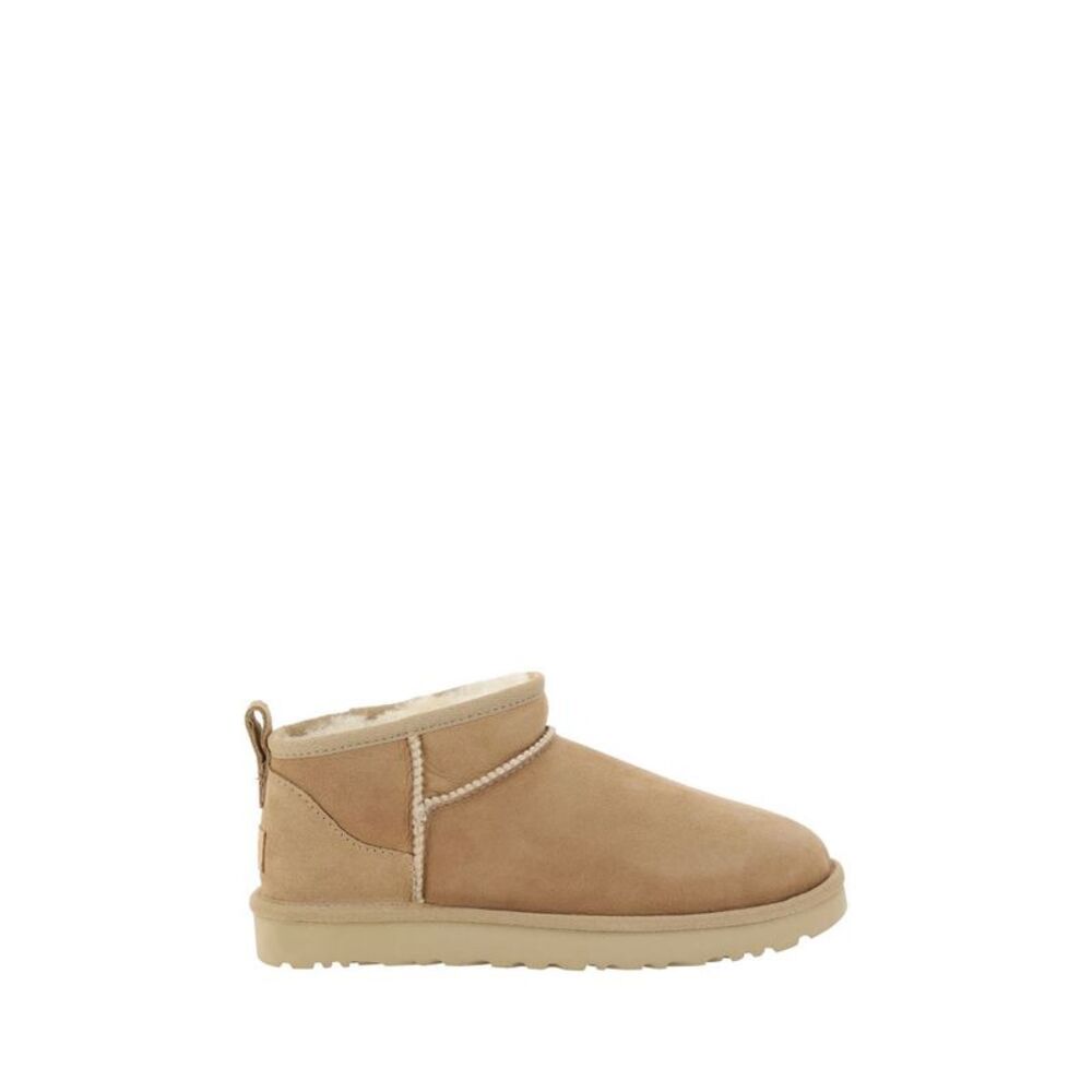 UGG Beige Suede Leather Ankle Women's Boots
